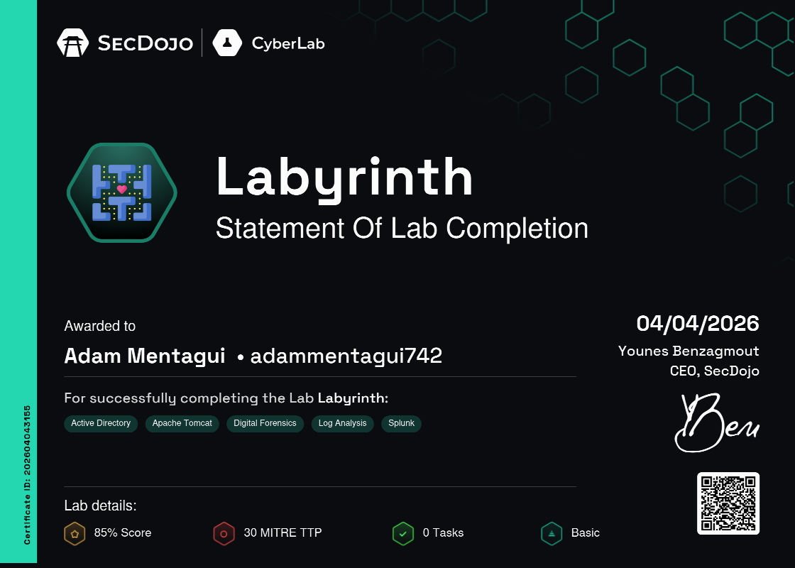 Certificate of Completion