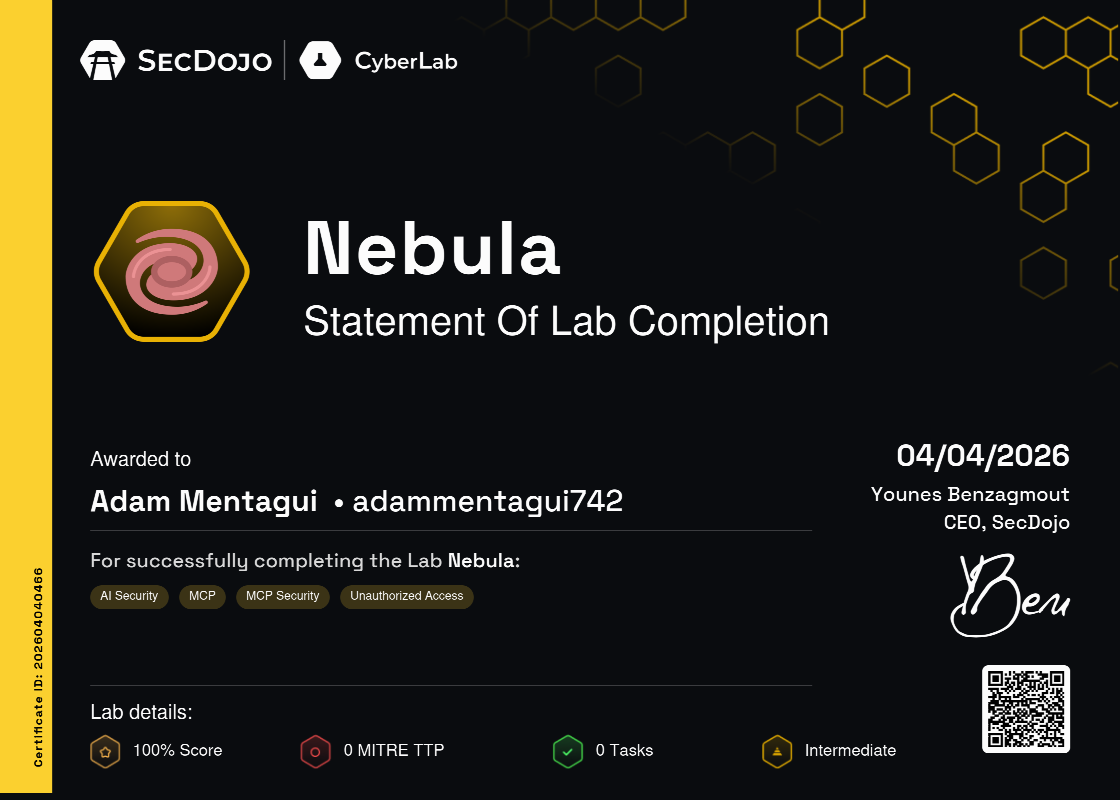 Certificate of Completion